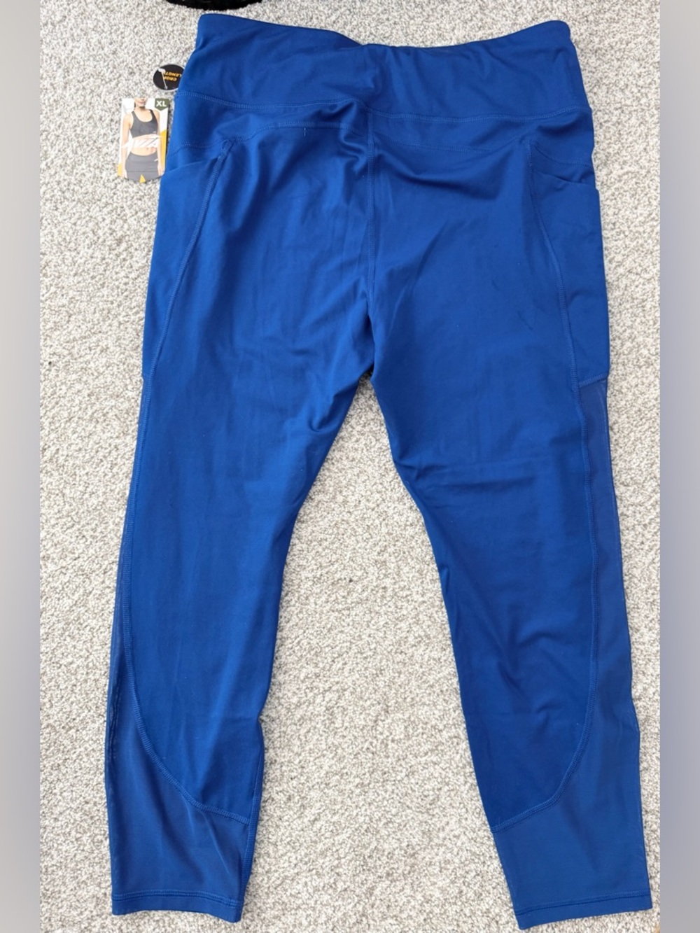 NWT Avia Blue Leggings with Side Pockets Size XL